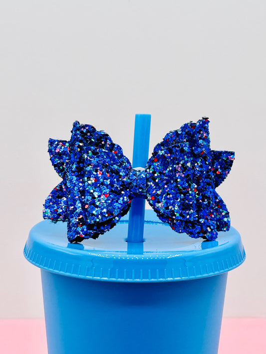 Bow Straw Topper - Midnight Blue image 0