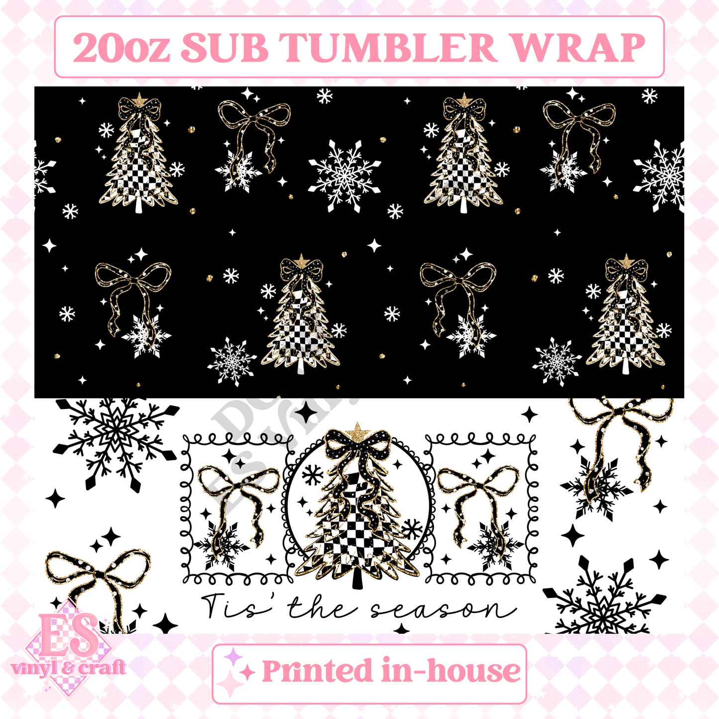 Tis The Season - Full 20oz Tumbler Sublimation Print image 1