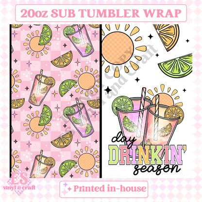 Day Drinkin' - Full 20oz Tumbler Sublimation Print image 1