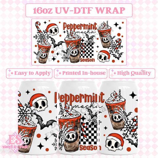 Peppermint Season 1 - 16oz Beer Can / Libbey UV-DTF Transfer image 0