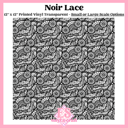 Noir Lace Transparent - Small or Large Scale Options - 12" x 12" Sheet image 0
