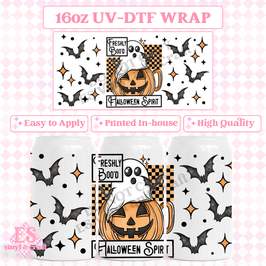 Halloween Spirit - 16oz Beer Can / Libbey UV-DTF image 0
