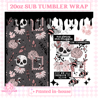 All Deserve to Bloom - Full 20oz Tumbler Sublimation Print image 1