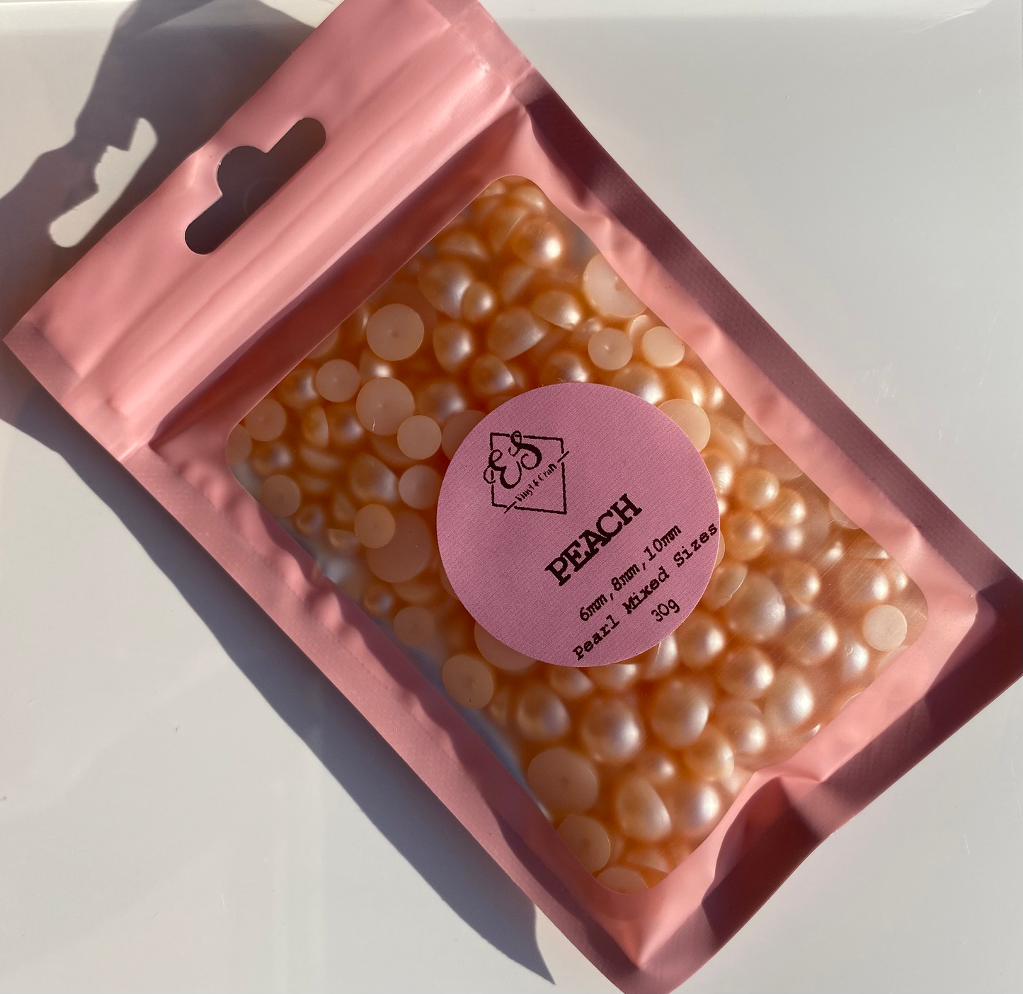 Peach - Pearl Mix 6mm, 8mm & 10mm image 1