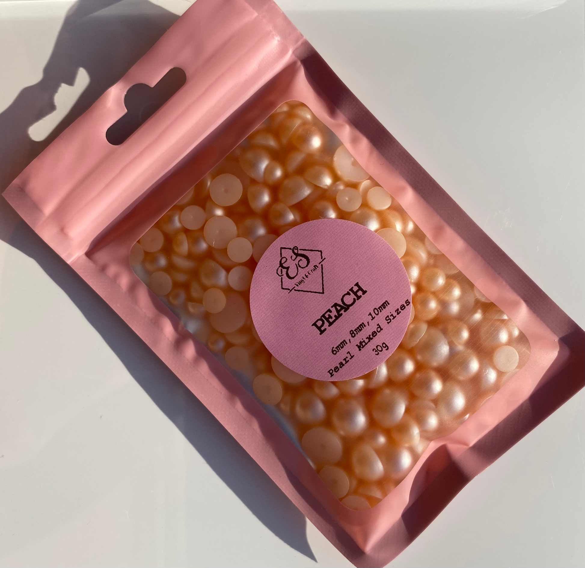 Peach - Pearl Mix 6mm, 8mm & 10mm image 1