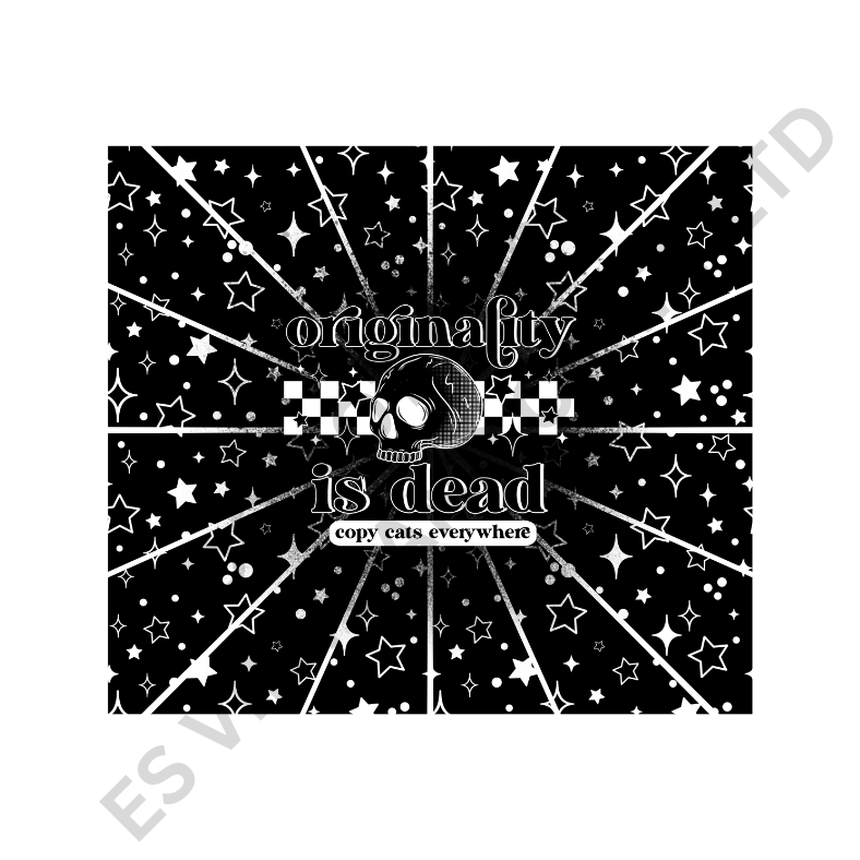 Originality Black - Full 20oz Tumbler Sublimation Ready To Prin image 1