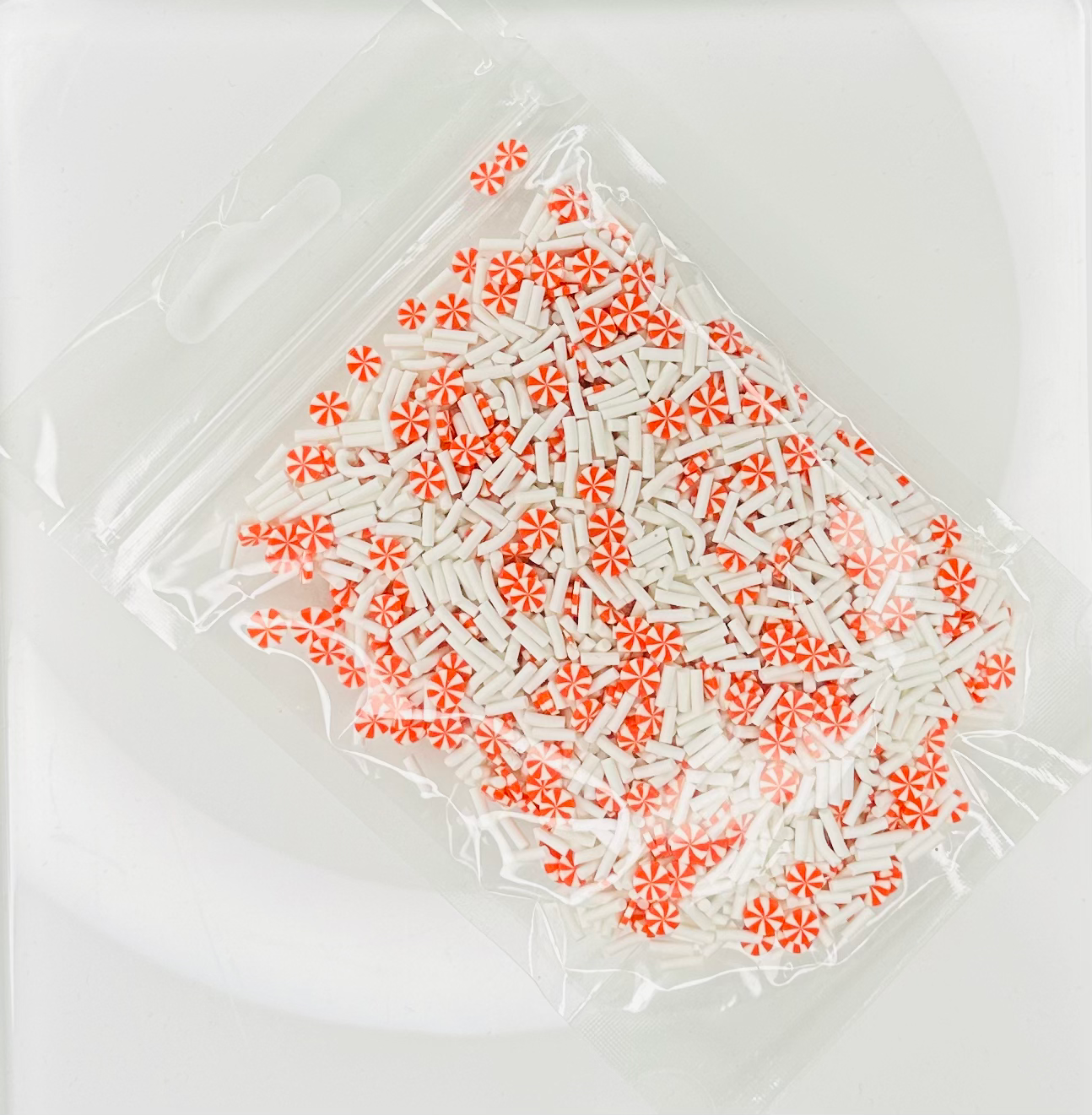 Peppermint Confetti - Polymer Clay Confetti image 1