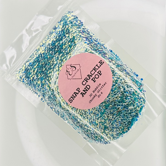 Snap Crackle and Pop - 3D Bubble Glitter Cut Size Chunky image 0