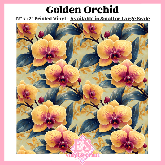 Golden Orchid - Small or Large Scale Options - 12" x 12" Sheet image 0