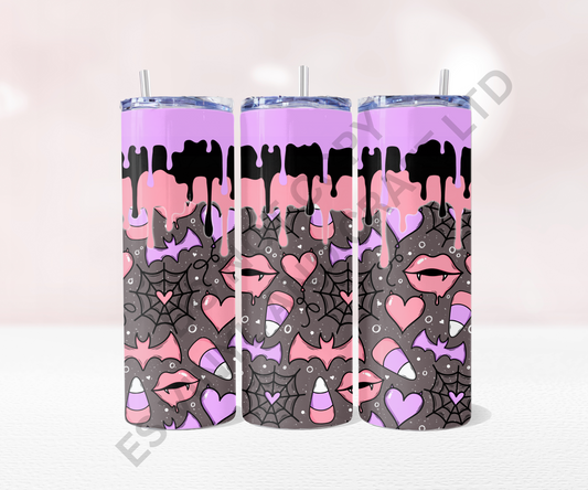Spooky Love - Full 20oz Tumbler Sublimation Ready To Print image 0