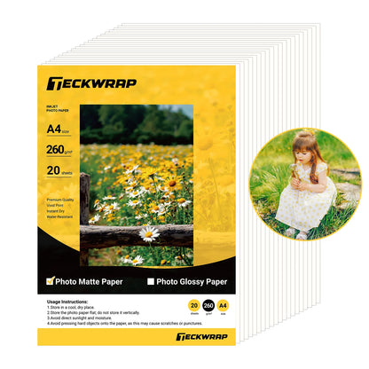 Inkjet Printable Photo Paper Glossy x 20 Sheets image 1