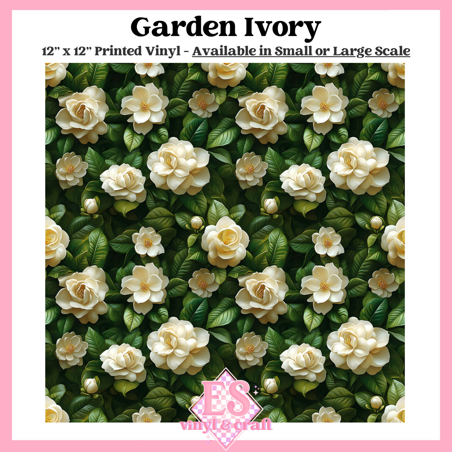 Garden Ivory - Small or Large Scale Options - 12" x 12" Sheet image 0