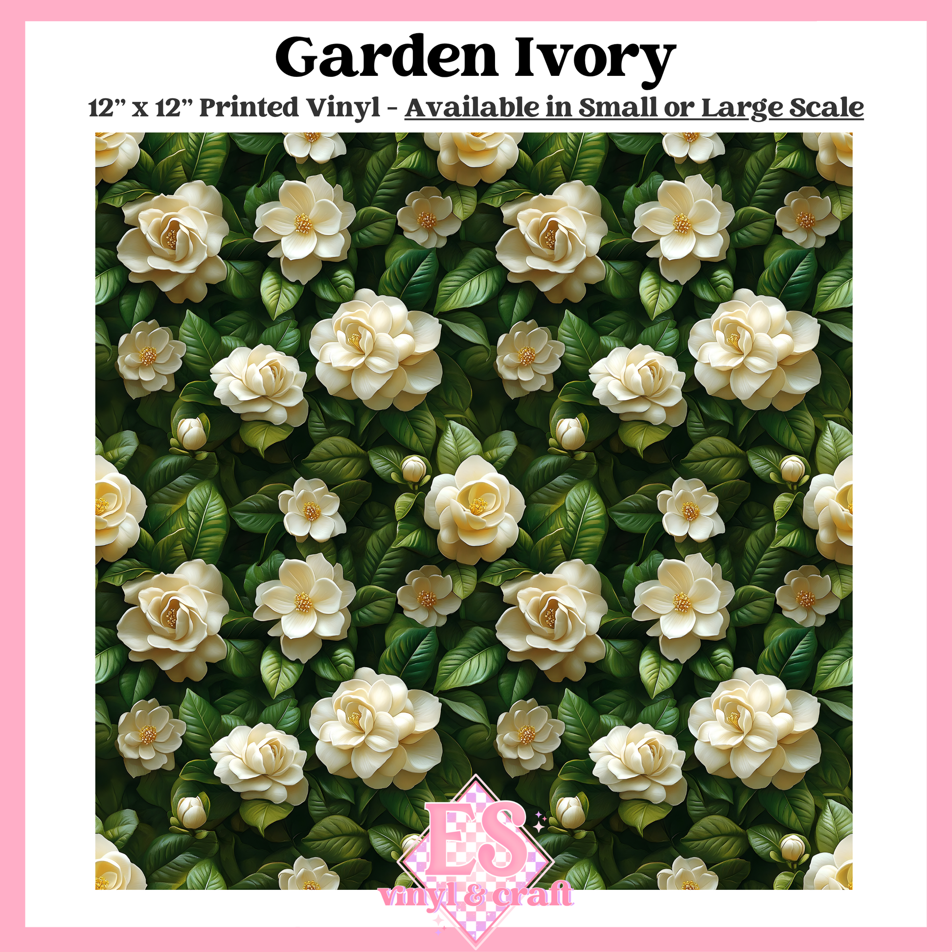 Garden Ivory - Small or Large Scale Options - 12" x 12" Sheet image 0