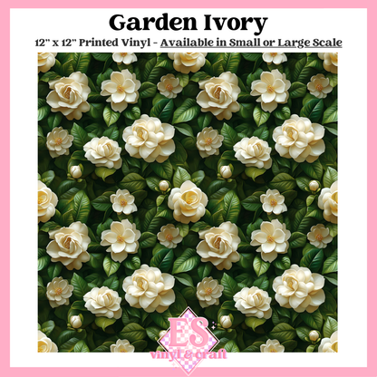 Garden Ivory - Small or Large Scale Options - 12" x 12" Sheet image 0