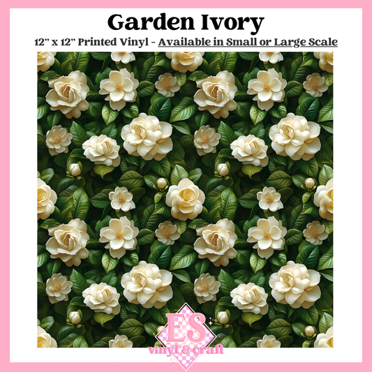 Garden Ivory - Small or Large Scale Options - 12" x 12" Sheet image 0