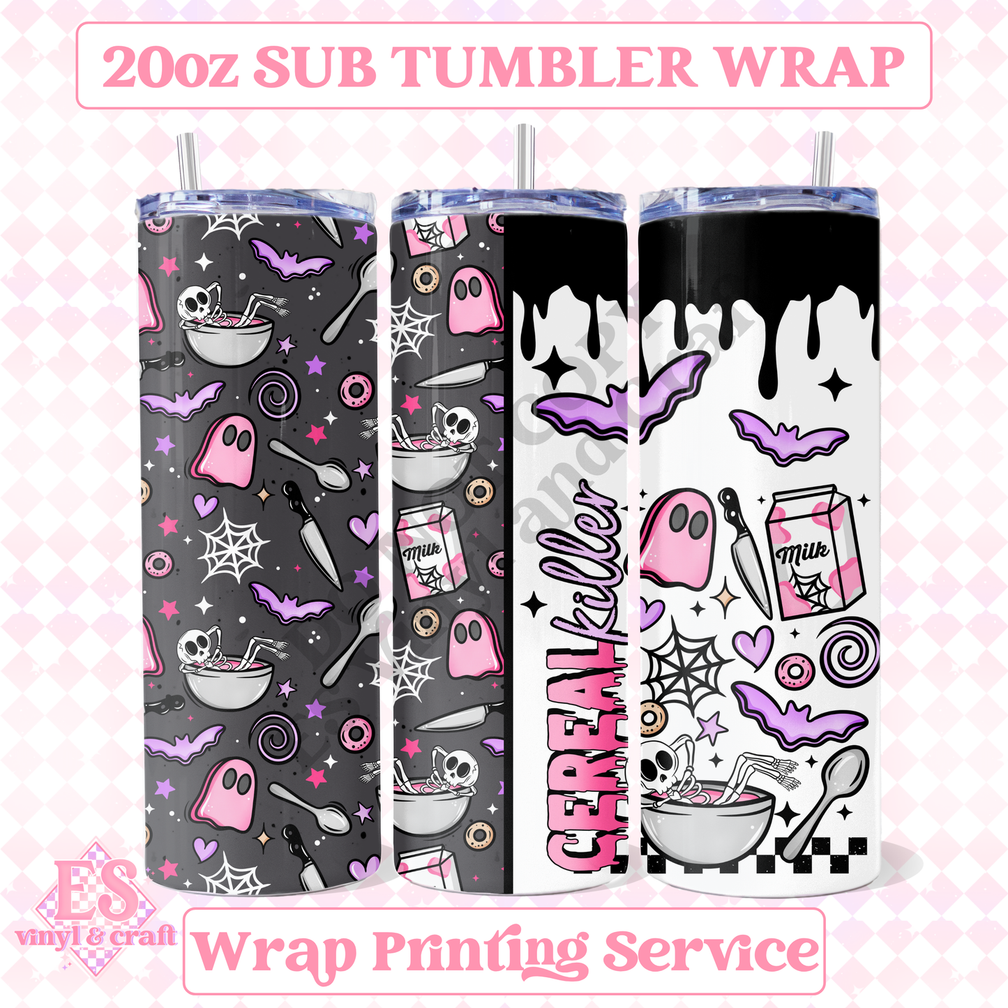 Cereal Killer - Full 20oz Tumbler Sublimation Print image 0
