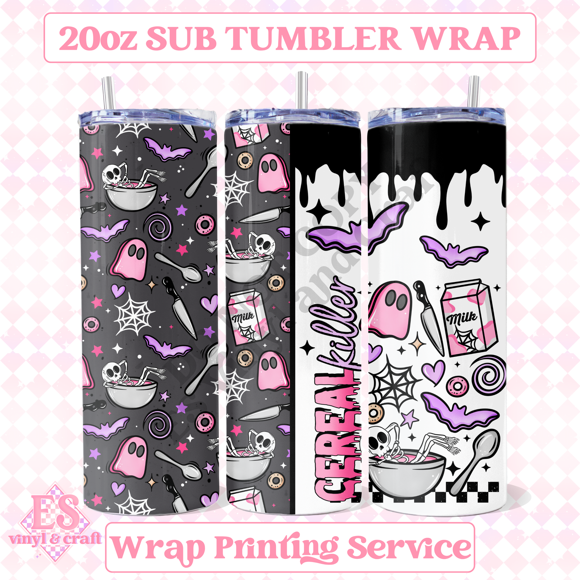 Cereal Killer - Full 20oz Tumbler Sublimation Print image 0