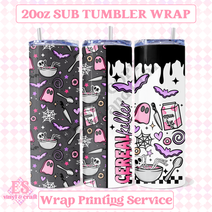 Cereal Killer - Full 20oz Tumbler Sublimation Print image 0