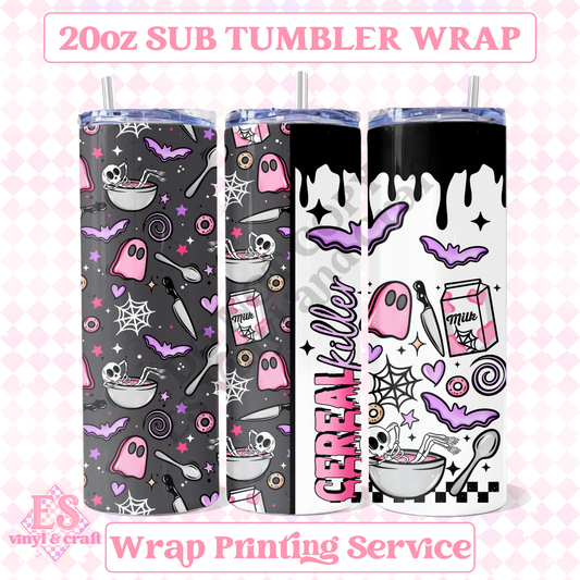 Cereal Killer - Full 20oz Tumbler Sublimation Print image 0