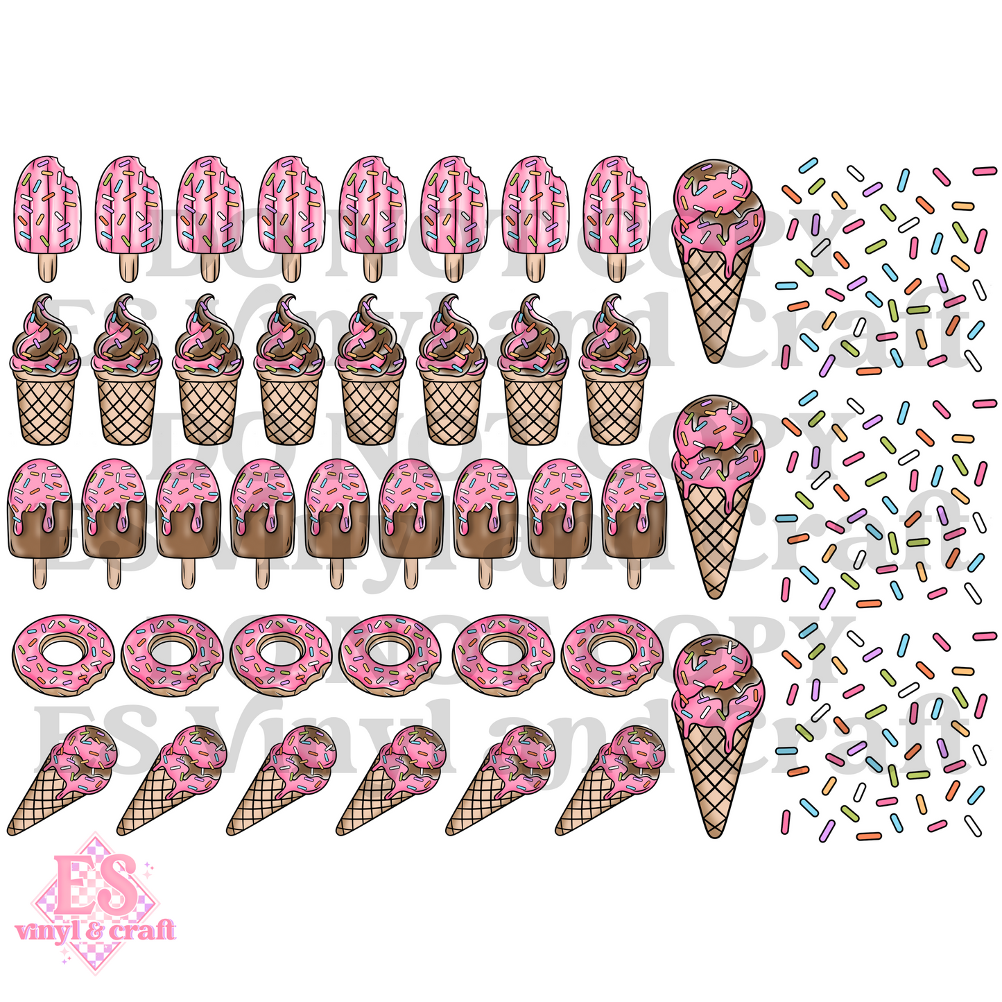 Seaside Treats - UVDTF (A4 Sheet) 210mm x 300mm image 1