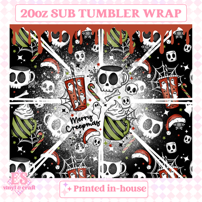 Merry Creepmas - Full 20oz Tumbler Sublimation Print image 1