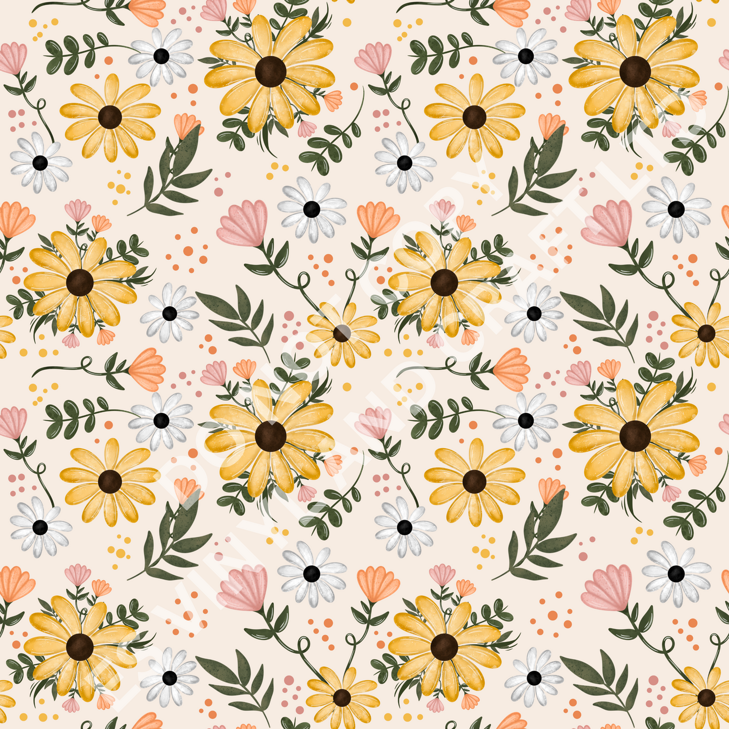 Floral - Holographic or Normal Printed Vinyl (A4 or 12" x 12" Sheet) image 2