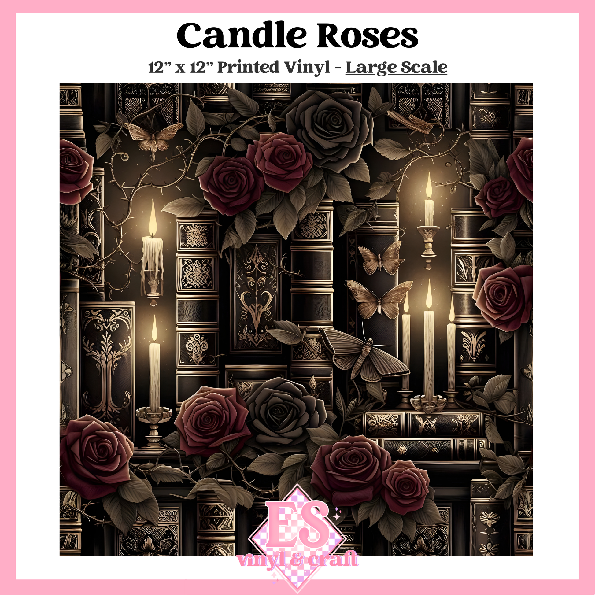 Candle Roses - Small or Large Scale Options - 12" x 12" Sheet image 2