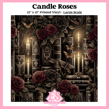Candle Roses - Small or Large Scale Options - 12" x 12" Sheet image 2
