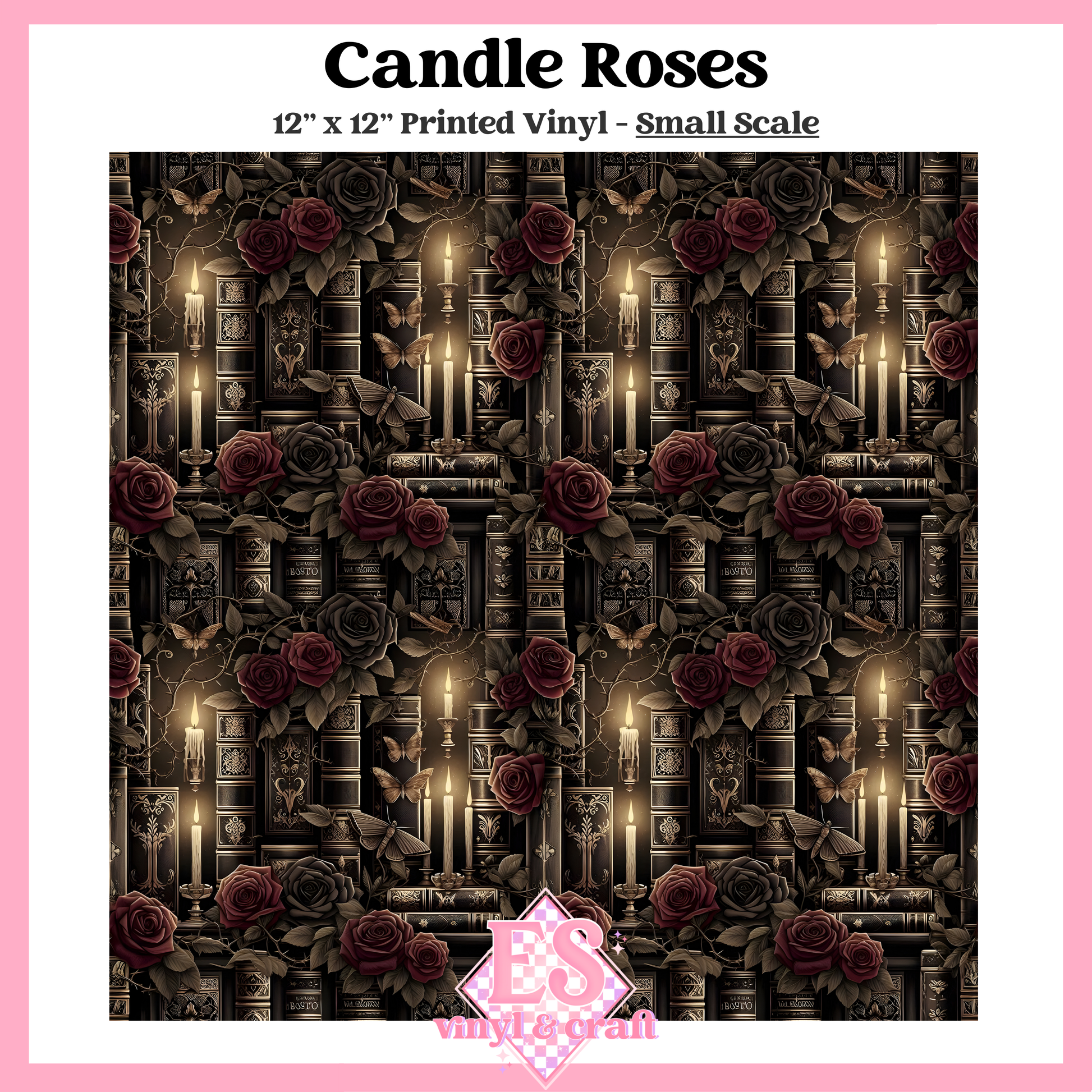 Candle Roses - Small or Large Scale Options - 12" x 12" Sheet image 1