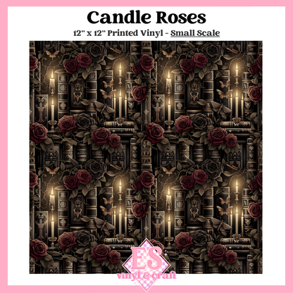 Candle Roses - Small or Large Scale Options - 12" x 12" Sheet image 1