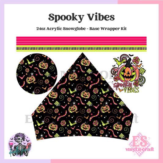 Spooky Vibes - 24oz Snowglobe Wrapper Kit image 0