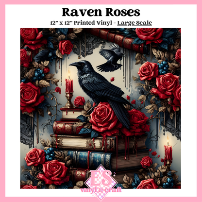 Raven Roses - Small or Large Scale Options - 12" x 12" Sheet image 2