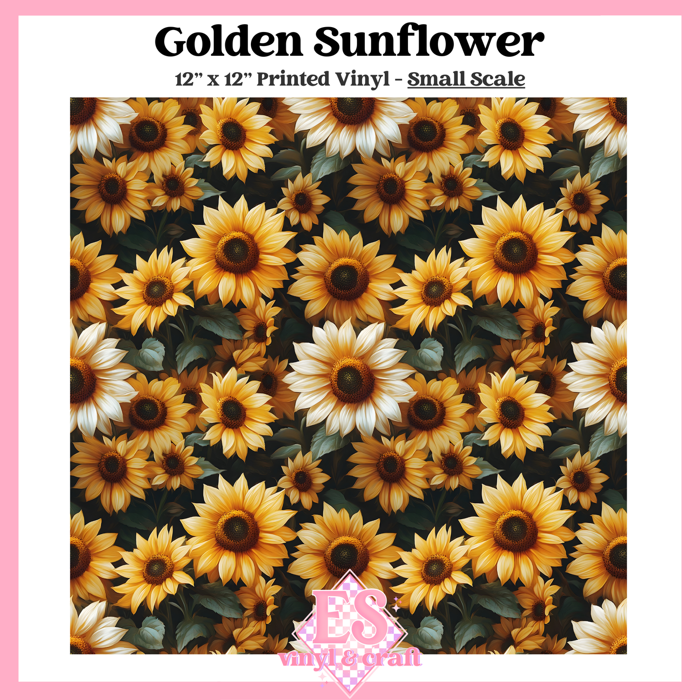 Golden Sunflower - Small or Large Scale Options - 12" x 12" Sheet image 1