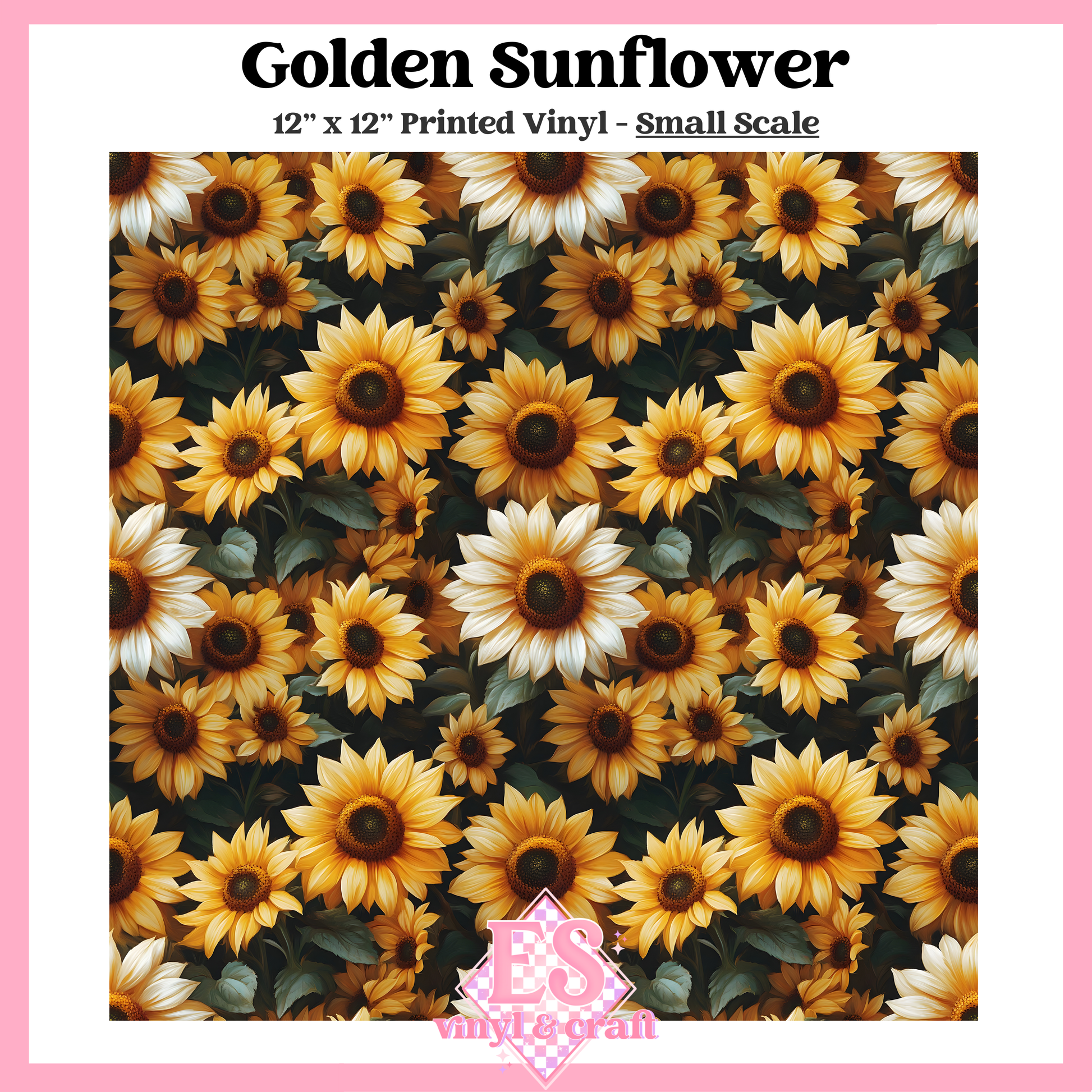 Golden Sunflower - Small or Large Scale Options - 12" x 12" Sheet image 1