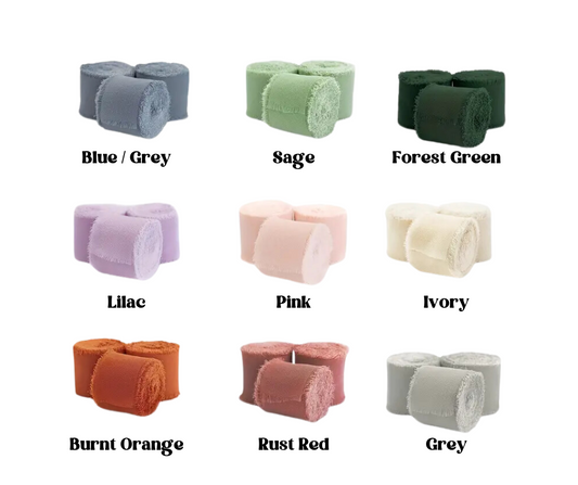 Chiffon Fringed Ribbon - 4cm x 5 Meters image 0