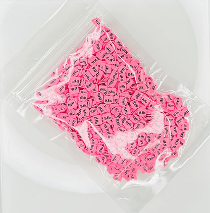 Pink R.I.P  - Polymer Clay Slices image 1