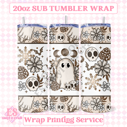 Cottagecore Winter - Full 20oz Tumbler Sublimation Ready Print image 0