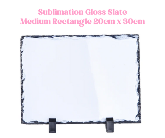 Gloss Slate Large Rectangle - 20cm x 30cm image 0