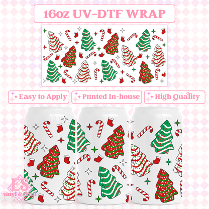Christmas - 16oz Beer Can / Libbey UV-DTF Transfers image 8