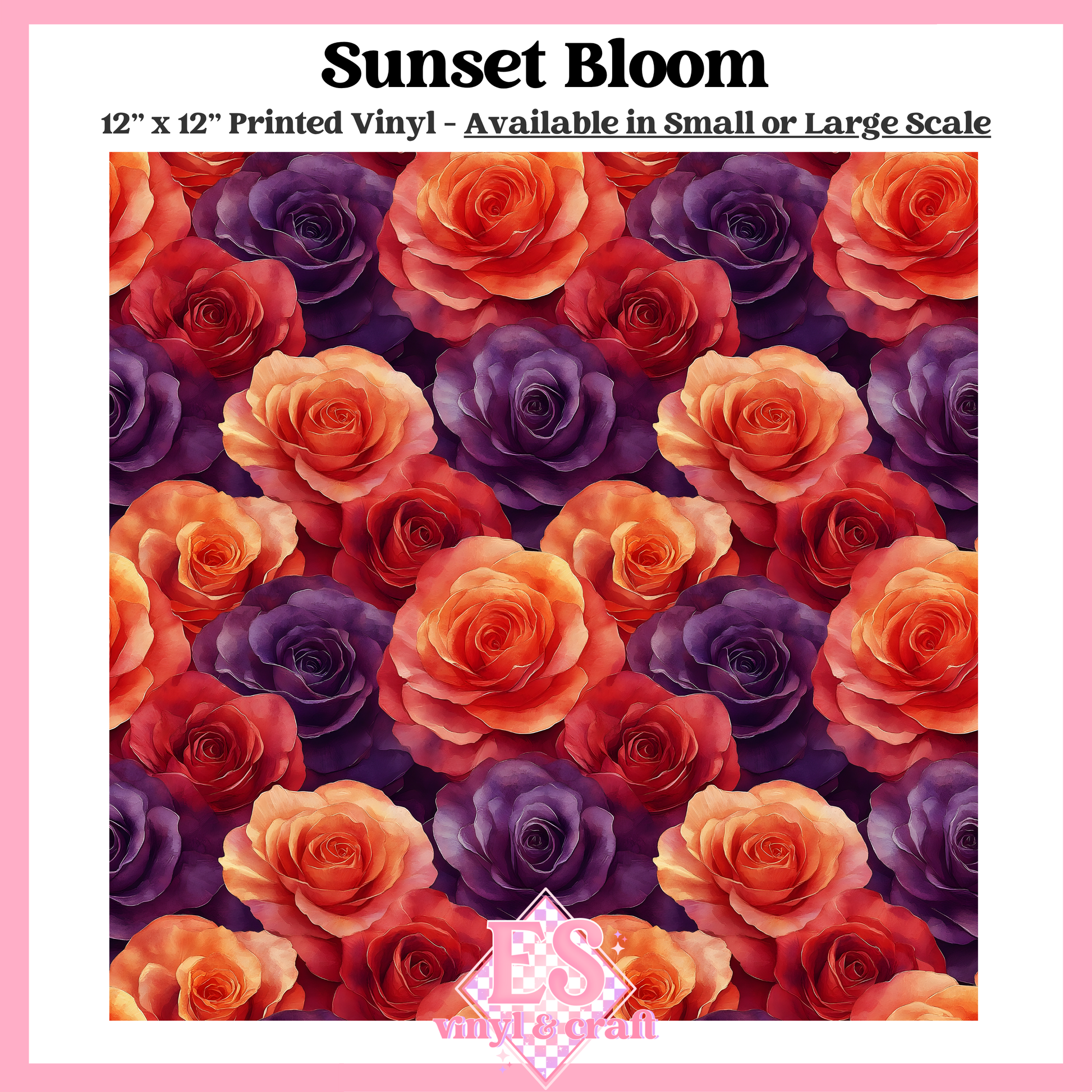 Sunset Bloom - Small or Large Scale Options - 12" x 12" Sheet image 0