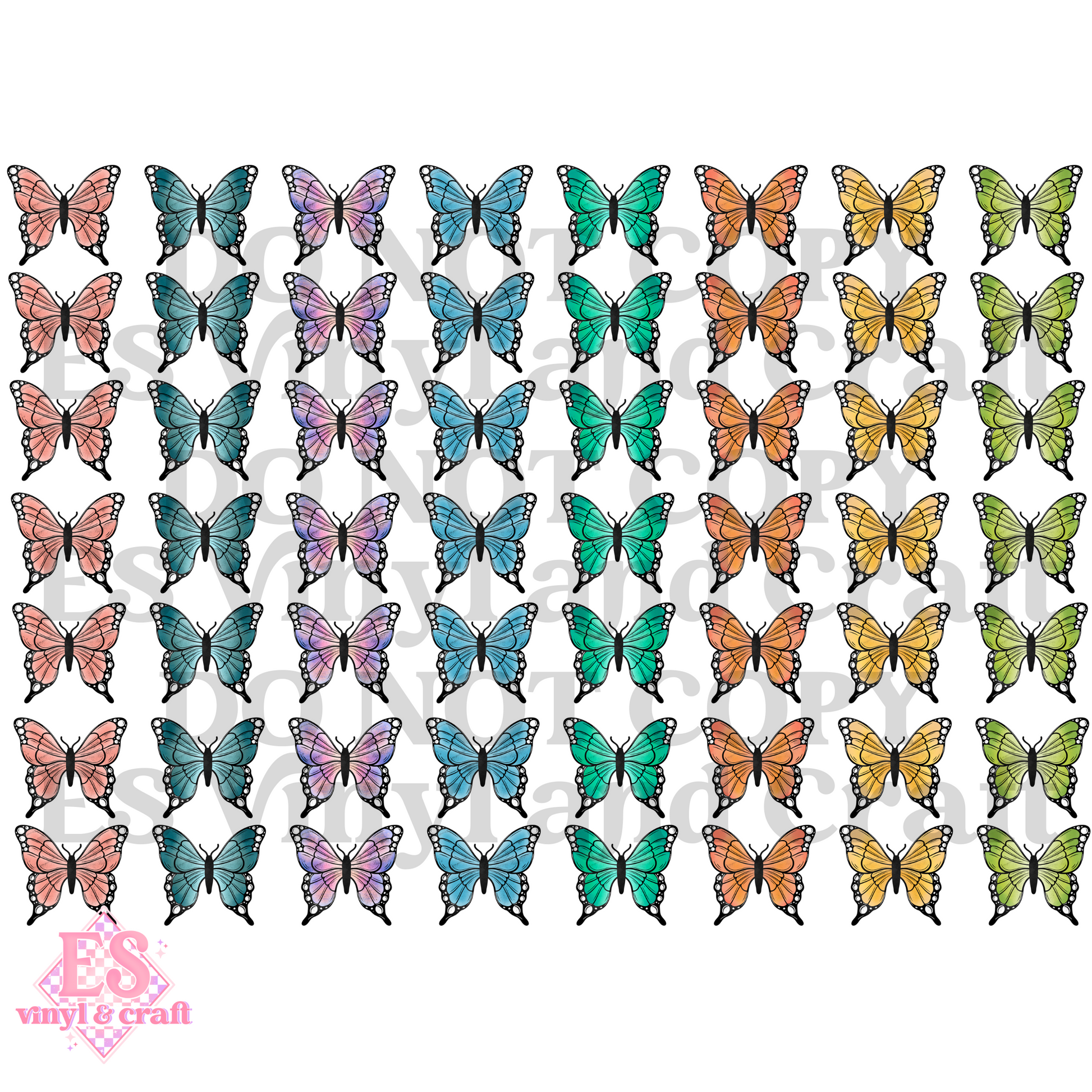 Butterflies - UVDTF (A4 Sheet) 210mm x 300mm image 1