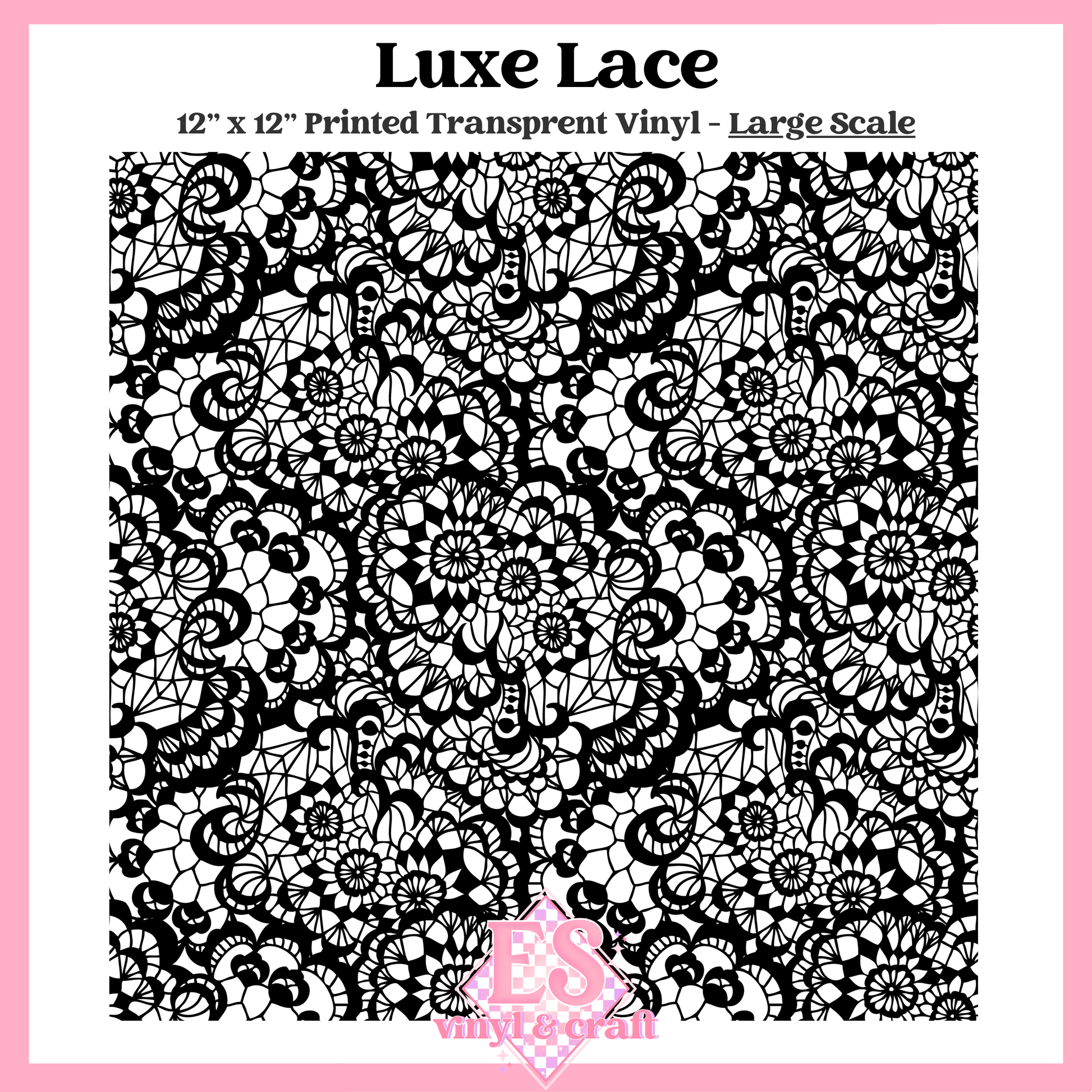Luxe Lace Transparent - Small or Large Scale Options - 12" x 12" Sheet image 2