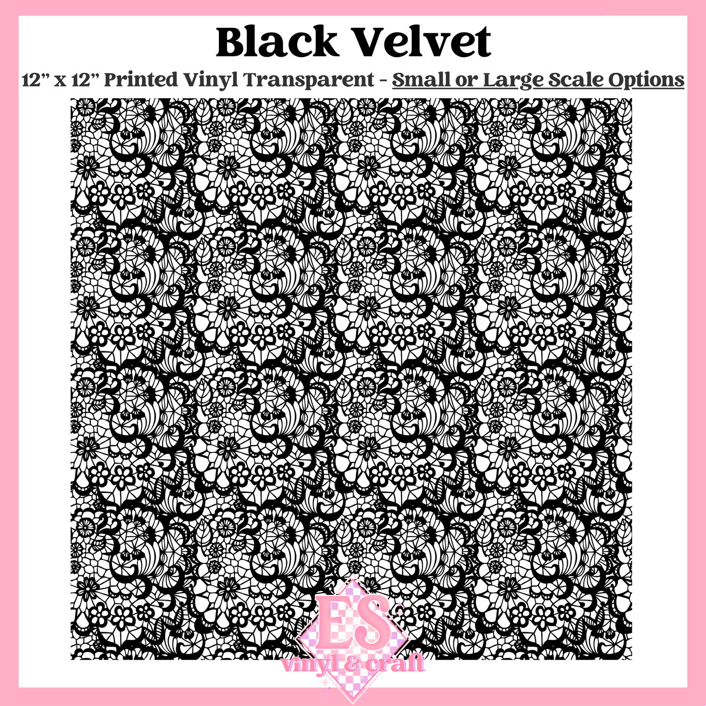 Black Velvet Transparent - Small or Large Scale Options - 12" x 12" Sheet image 0