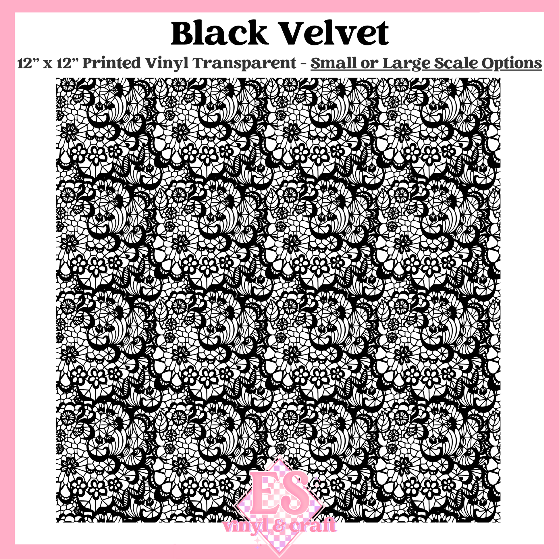 Black Velvet Transparent - Small or Large Scale Options - 12" x 12" Sheet image 0