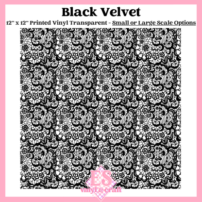Black Velvet Transparent - Small or Large Scale Options - 12" x 12" Sheet image 0