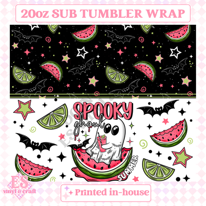 Spooky Ghoul - Full 20oz Tumbler Sublimation Print image 1