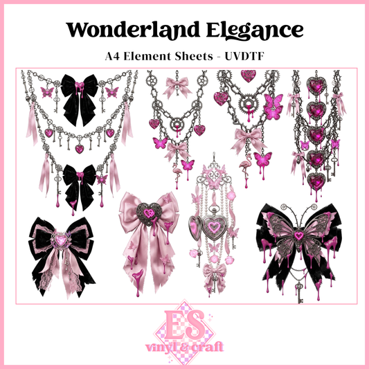Wonderland Elegance - UVDTF Element Sheet (A4 Sheet)