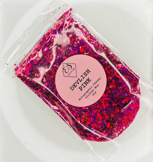 Devilsh Pink - Holographic Chunky Glitter Mix image 0