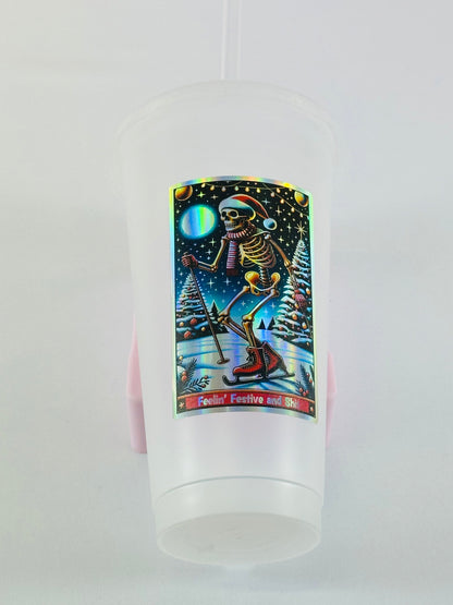 Christmas Tarot Card Decals - Holographic Rainbow Silver image 5