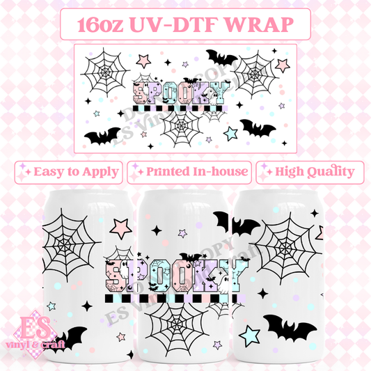Spooky - 16oz Beer Can / Libbey UV-DTF image 0